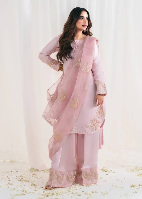 Ethereal Crepe Silk Embroidered Kurta Set by AAvaran