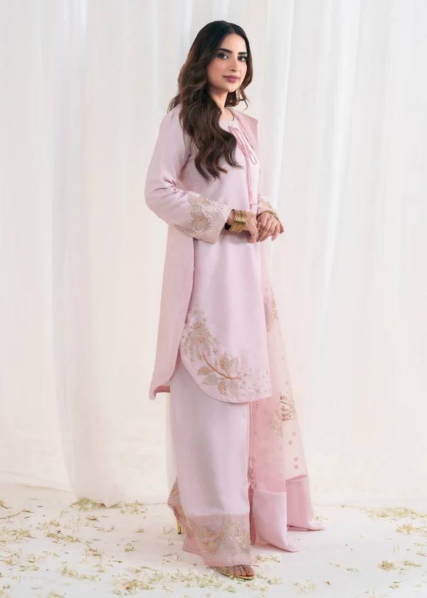 Ethereal Crepe Silk Embroidered Kurta Set by AAvaran