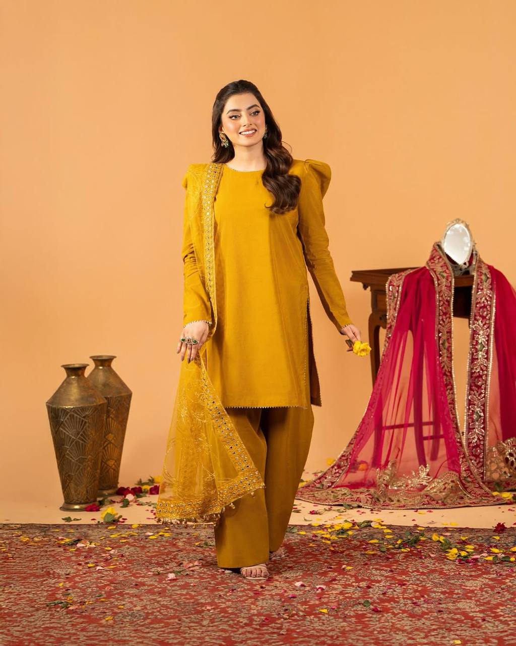 Regal Crepe Silk Embroidered Farshi Salwar Ensemble