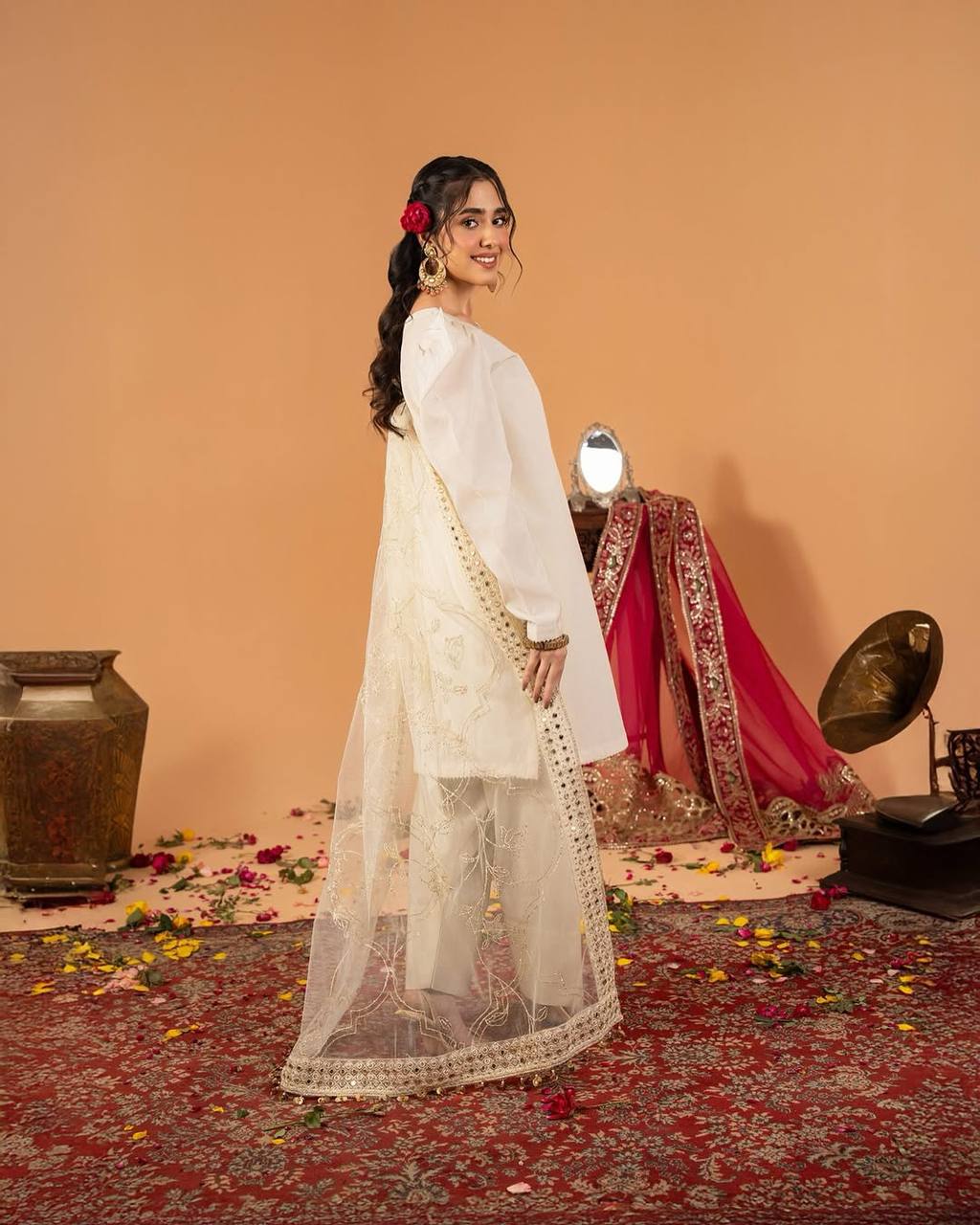 Regal Crepe Silk Embroidered Farshi Salwar Ensemble