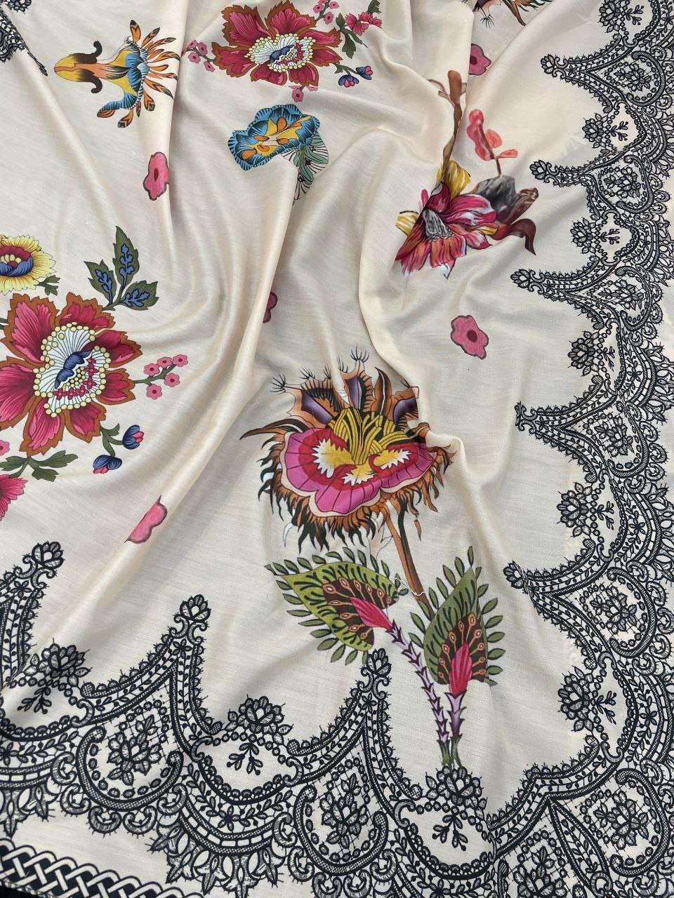 AAvaran AAVARAN Digital Print Muslin Cotton Kurti Pant Set with Dupatta Kurti Set with dupatta & Pant