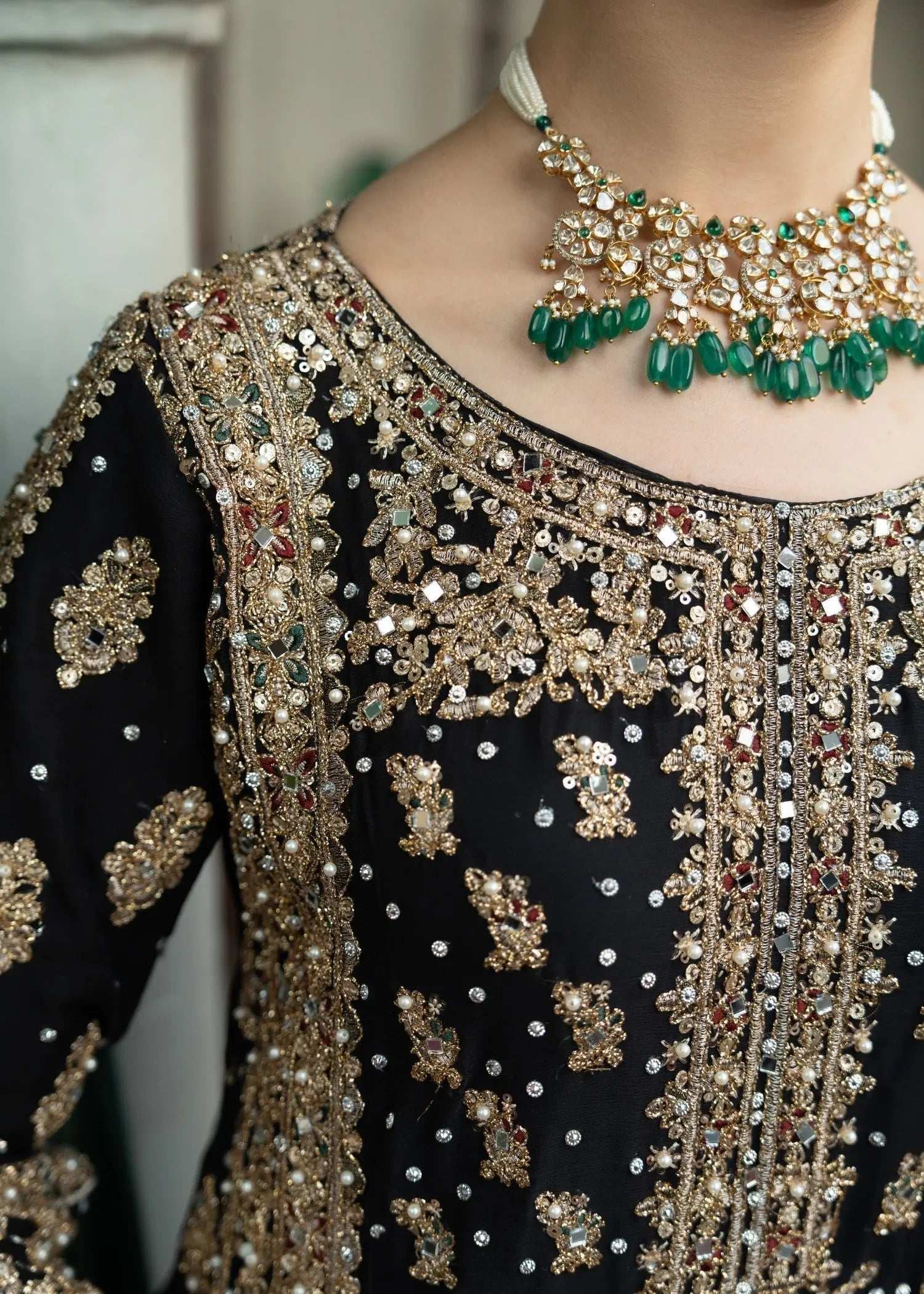 AAvaran AAvaran Heavy Sequence Work Sharara Suit for Weddings | Black & Crimson Red Kurti Set with dupatta & Sharara Plazo