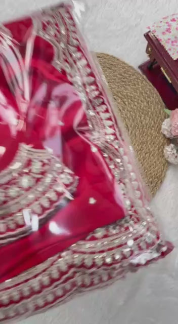 Rust Luxe Vichitra Silk Sequin Saree by AAvaran