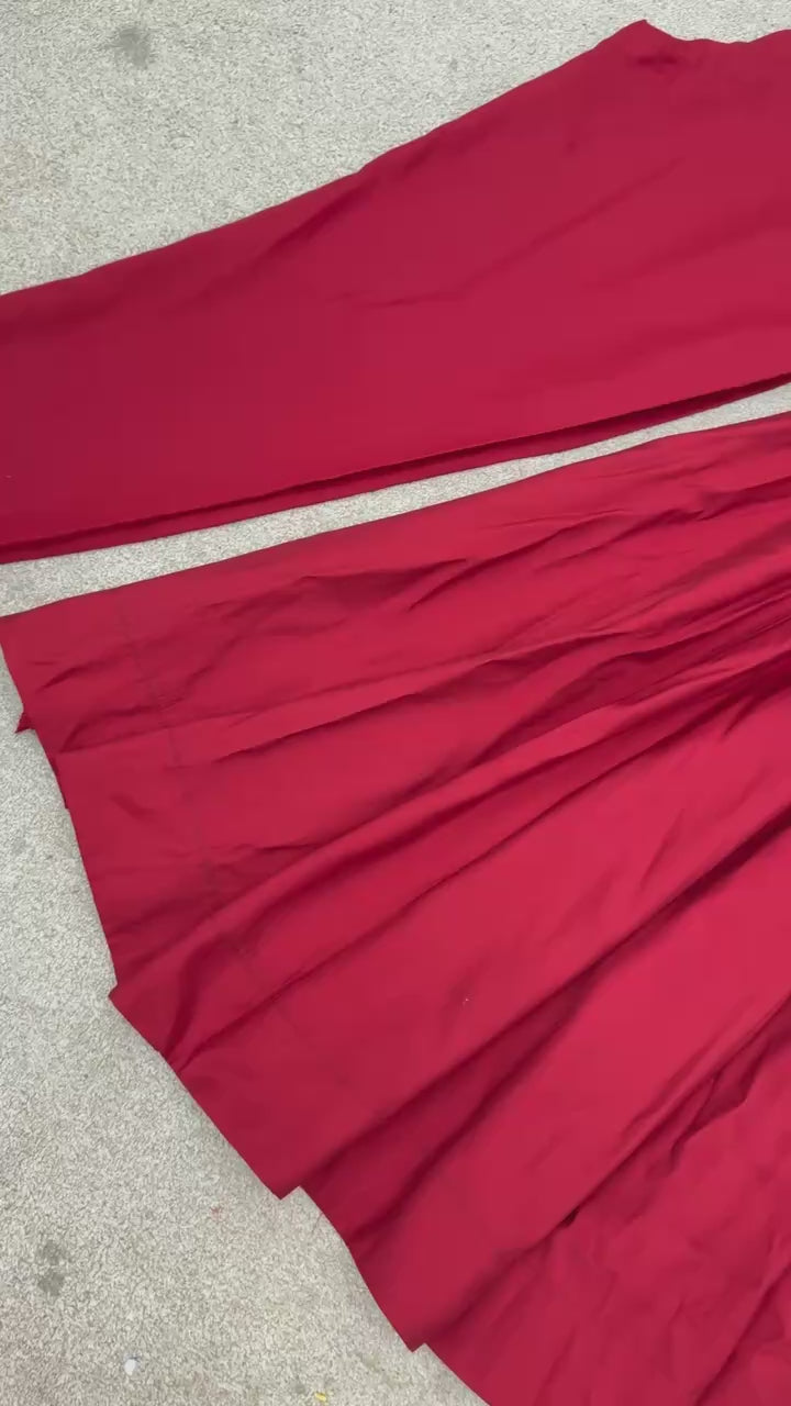 Crimson Royal Roman Silk Anarkali Gown by AAvaran