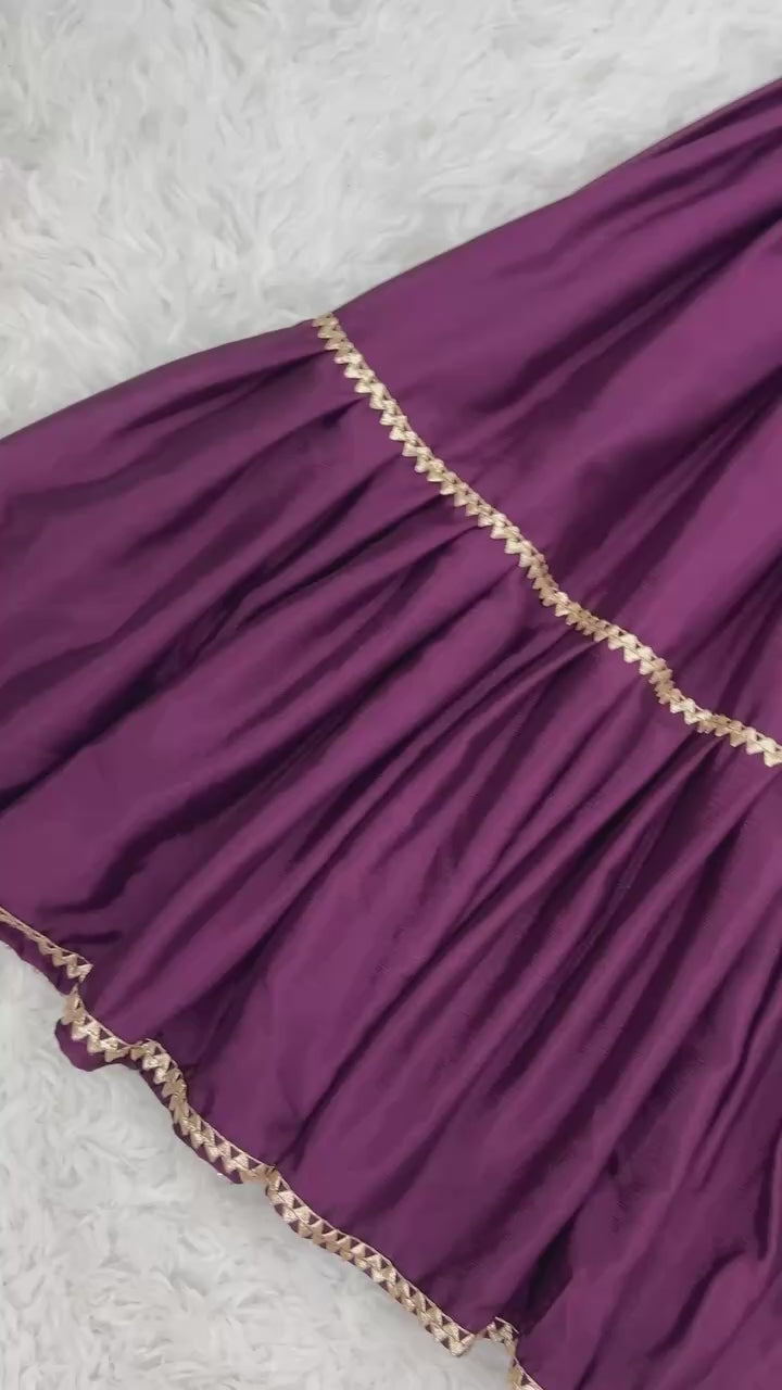 Faux Georgette Embroidered Sharara Suit with Sequin Work | AAvaran