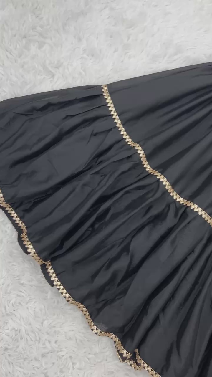 Faux Georgette Embroidered Sharara Suit with Sequin Work | AAvaran