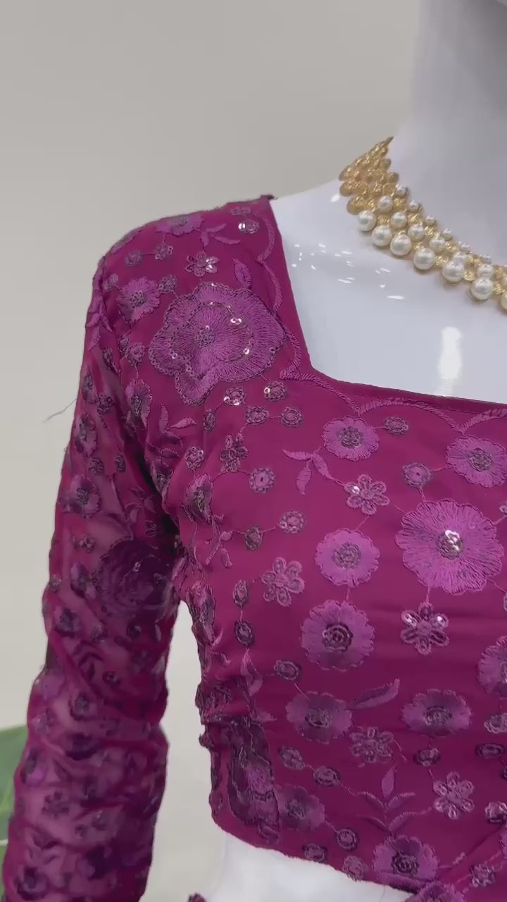 Celestial Glow Ruffle Lehenga Saree by AAvaran